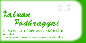 kalman podhragyai business card